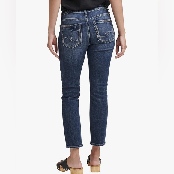 🎉HOST PICK 🎉Silver Jeans | Elyse Straight Crop Jeans - Picture 3 of 11